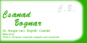 csanad bognar business card