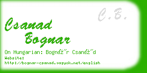 csanad bognar business card